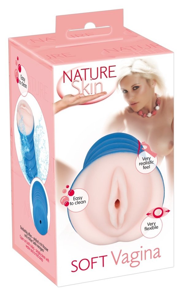 Masturbator „Soft Vagina“ in griffiger flexibler Dose, innen mit Stimulationsnoppen