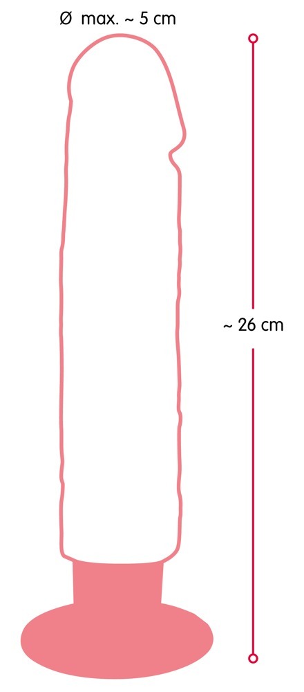 Naturvibrator „Realistic Vibe L“, 26 cm, mit Saugfuß