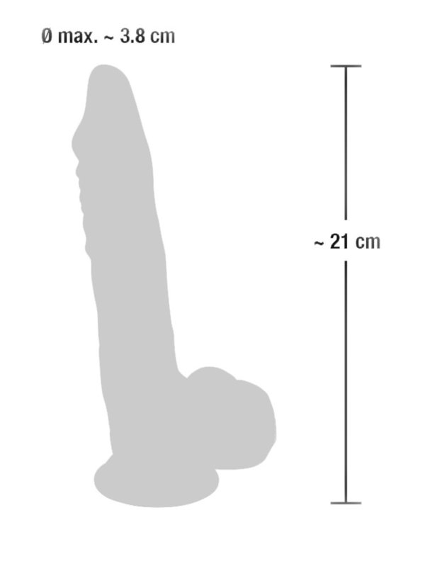 Naturdildo „Medical Silicone Dildo“, 21 cm, mit Saugfuß