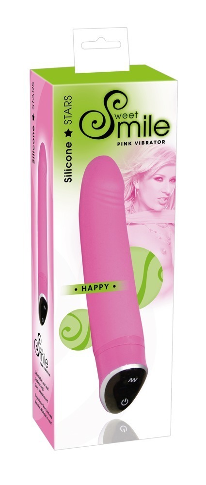 Smile Vibrator „Happy“, 22 cm, mit 7 Vibrationsrhythmen Pink