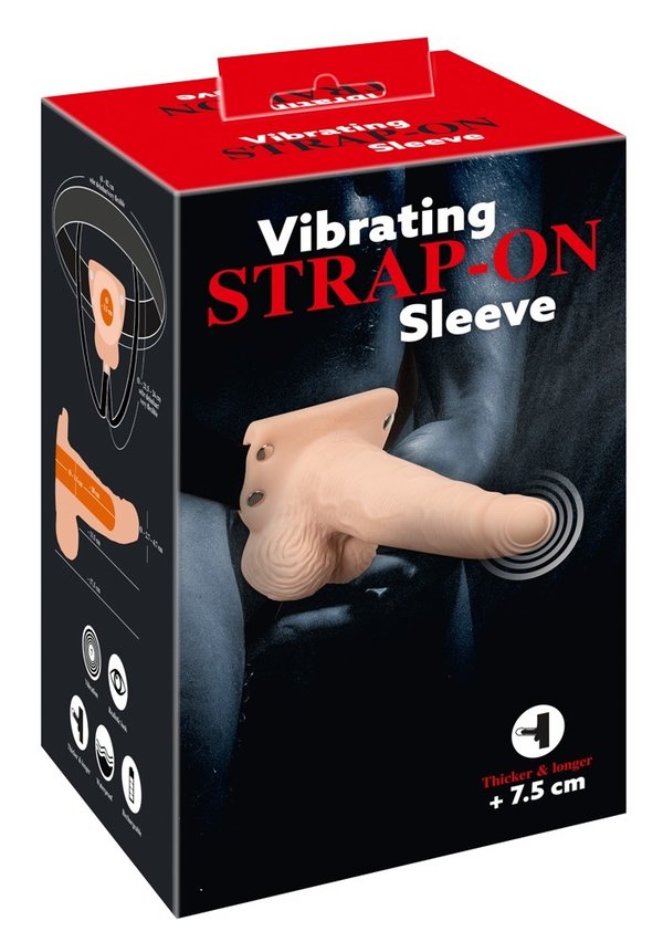 Strap-On Sleeve mit Vibration