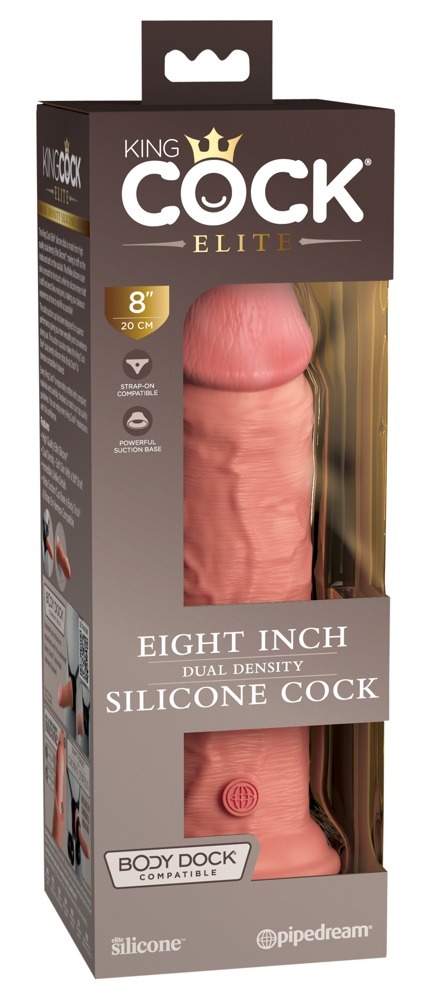 Naturdildo „8“ Dual Density Silicone Cock“ mit extra starkem Saugfuß