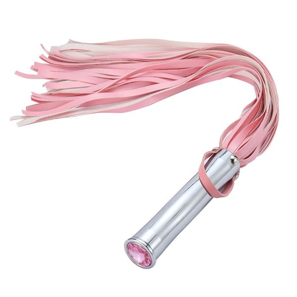Fixxx Aluminium Whip with Build in Buttplug Pink
