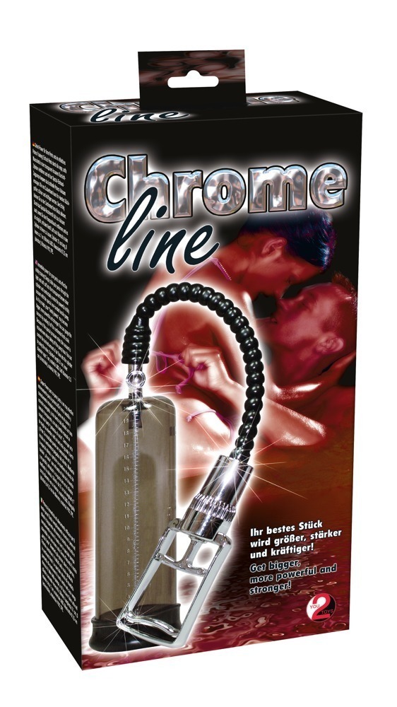 Penispumpe „Chrome Line“ mit Messskala